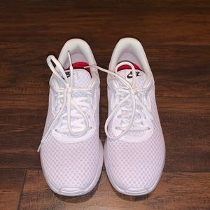 Women’s white nike tanjun shoes